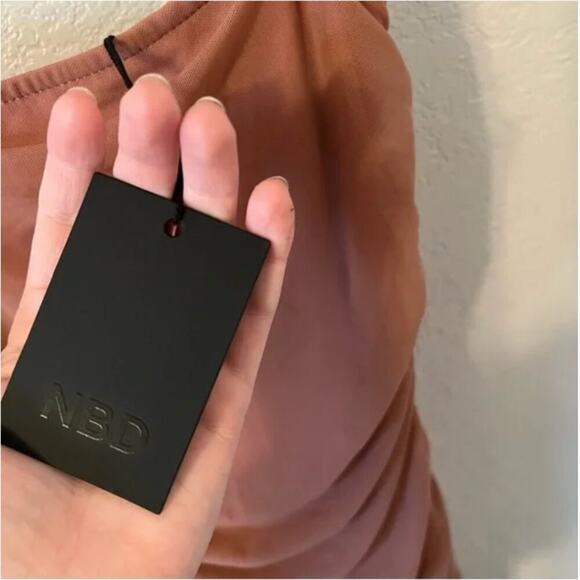 NBD Natasha Ruched Maxi Dress in Mocha - Picture 5 of 5